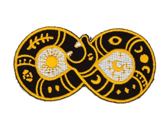 Ouroboros Embroidered Iron-On Patch