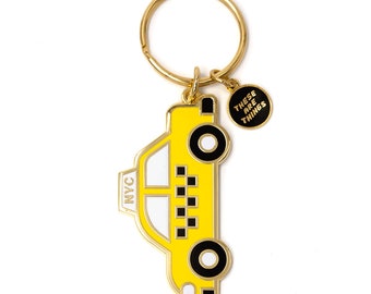 NYC Taxi Enamel Keychain