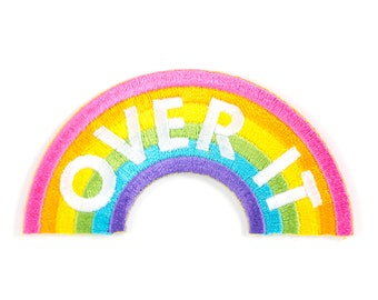 Over It Rainbow Embroidered Iron-On Patch