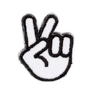Peace Hand Embroidered Mini Sticker Patch