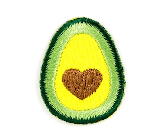 Avocado Heart Embroidered Mini Sticker Patch