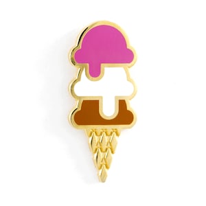 Ice Cream Cone Enamel Pin