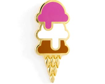 Ice Cream Cone Enamel Pin