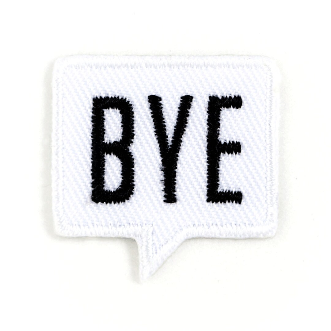 Fast Bye Sticker Bye Embroidered Mini Sticker Patch - Etsy