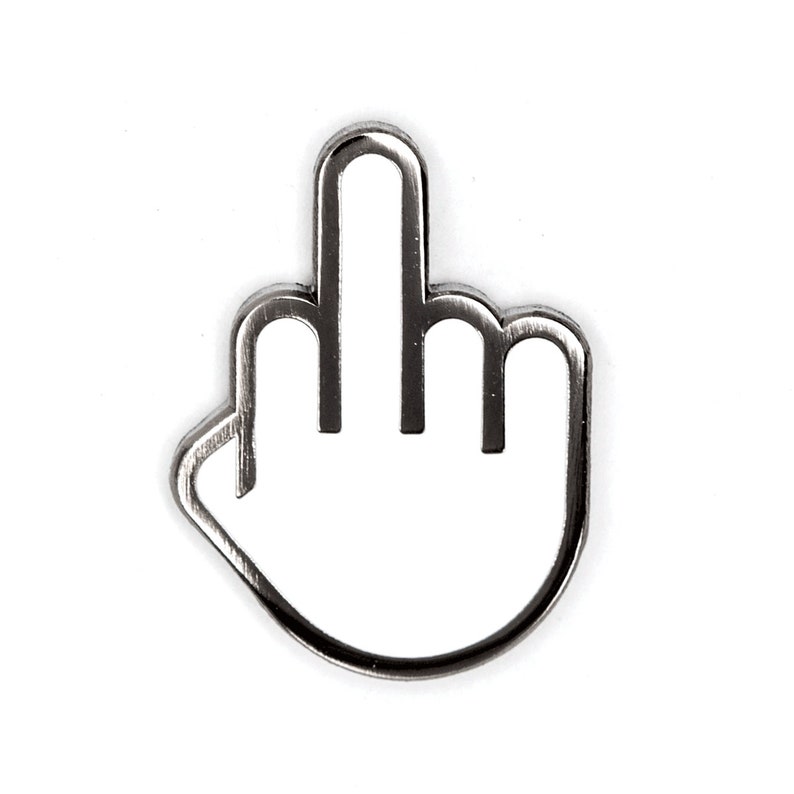 Middle Pin Middle Finger Enamel Pin - Etsy