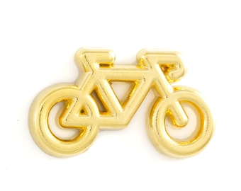 Gold Bicycle Enamel Pin