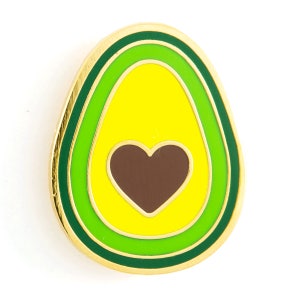 Avocado Heart Enamel Pin image 1