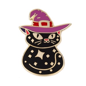 Witch Black Cat Enamel Pin