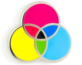 CMYK Artist Color Wheel Enamel Pin