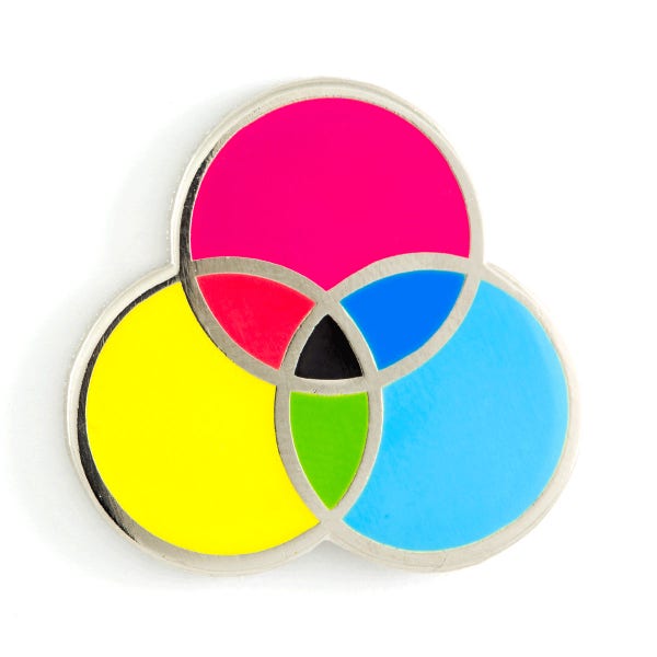 CMYK Artist Color Wheel Enamel Pin