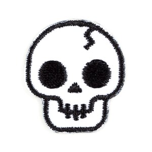 Mia Beauty Hair Stickers - Skulls + Crossbones Mini 0.5 (4 Pieces)
