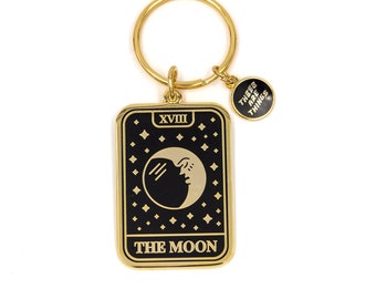 Moon Tarot Enamel Keychain
