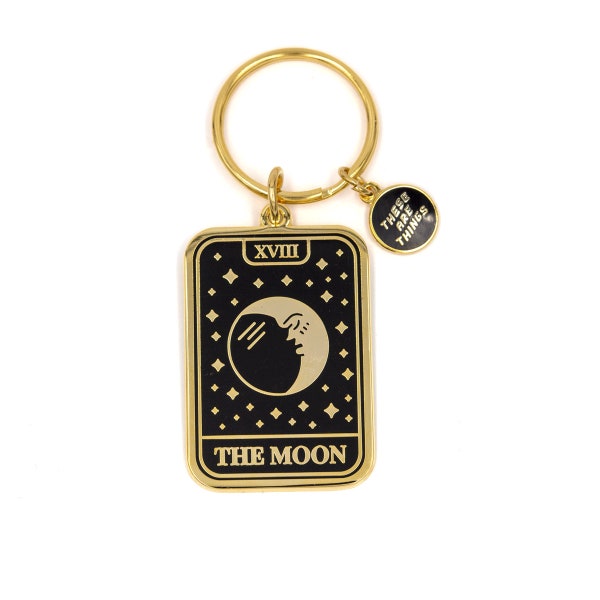 Moon Tarot Enamel Keychain