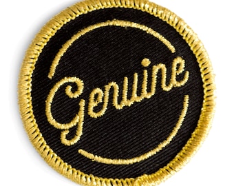 Genuine Gold Embroidered Iron-On Patch