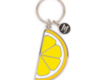 Lemon Enamel Keychain