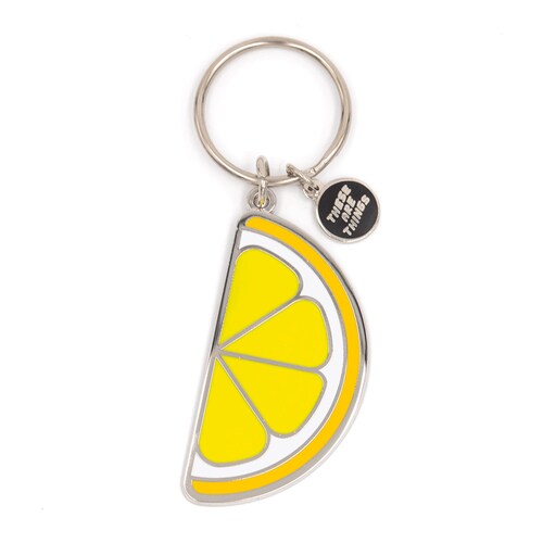 Lemon Keychain SMALL Lemon Keyring Food Keychain Lemon Slice - Etsy