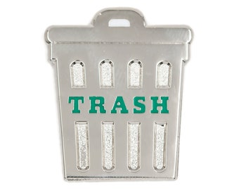 Trash Can Enamel Pin