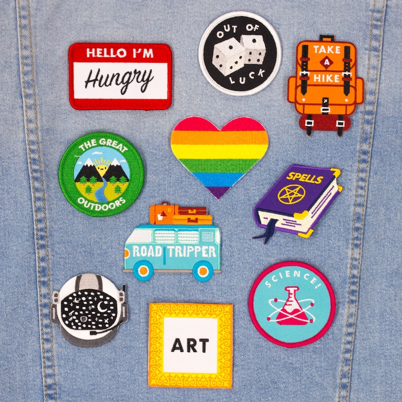 Art Gold Frame Embroidered Iron-On Patch
