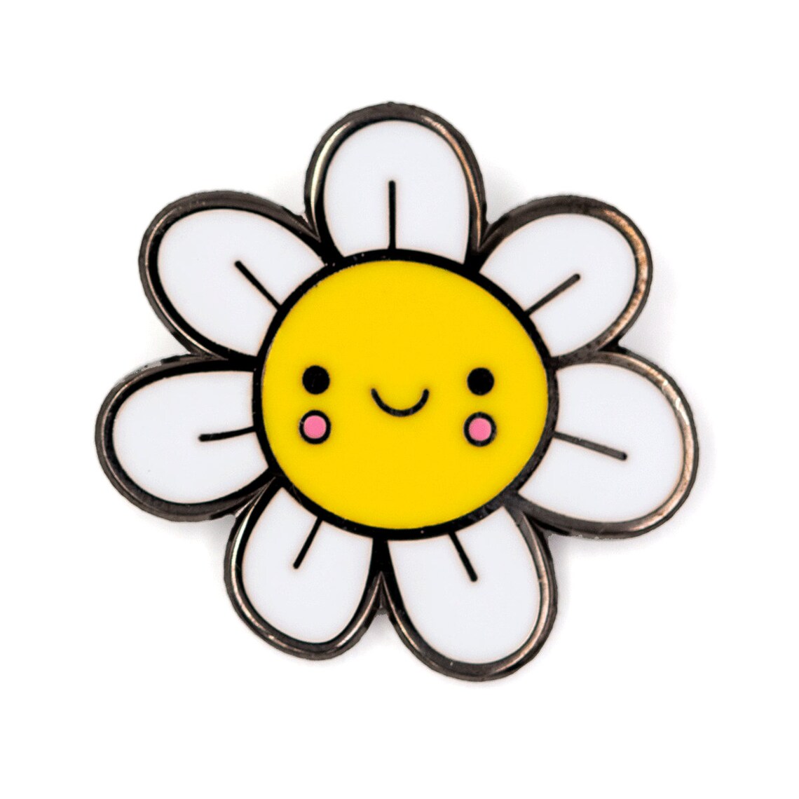 Happy Flower Enamel Pin - Etsy