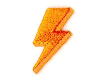 Lightning Bolt Embroidered Mini Sticker Patch