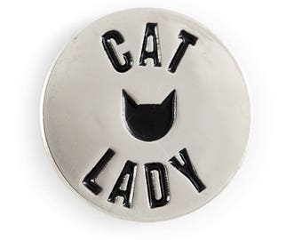 Cat Lady Enamel Pin