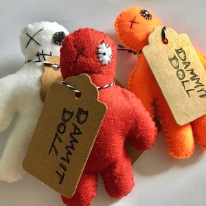 Dammit Doll - Stress relief fun fabric gift, Pocket sized