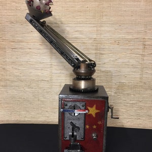 Vintage Industrial Antique Steampunk Decor Assemblage Art Collectable Office Decor &quot;TRADE WAR II&quot; Sculpture by Lauryn Rodgers