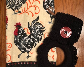 Items Similar To Red Snowflake Kitchen Towel Hanger Party