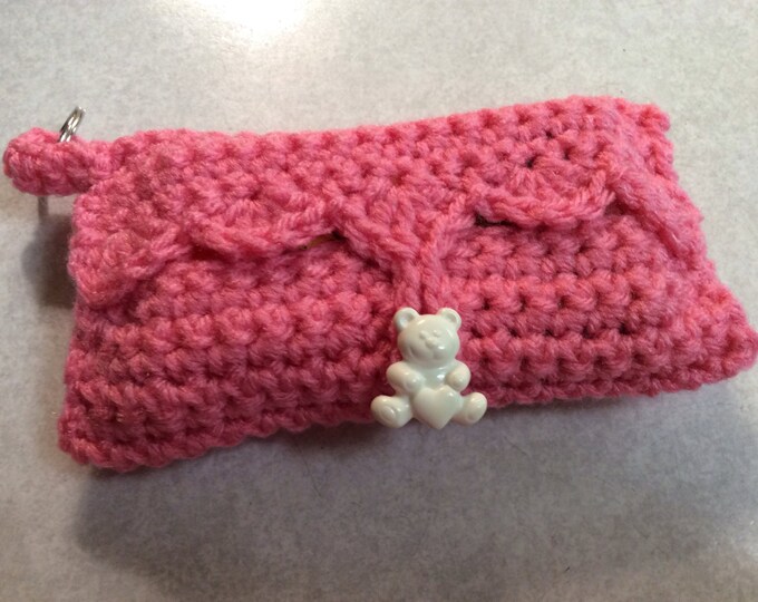 Valentines Day Tissue Holder, Travel Tissue Holder With Key Ring