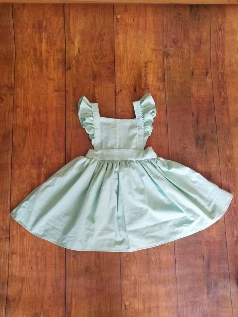 sage green baby dress