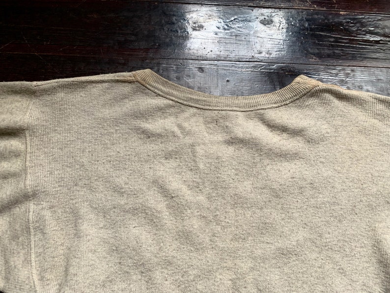 Vintage 50s wool thermal undershirt long sleeve johns oatmeal | Etsy