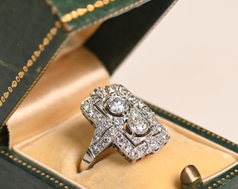 Vintage. 0.40center-ct Bezel Set Round Brilliant Cut Diamond Engagement Ring. Halo of Single Cut Diamond Ring. Handcrafted in Platinum Ring.