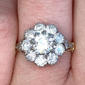 Sale 0.76ct Old European Cut Diamond Engagement Ring. Handcrafted in Platinum on 18K Yellow Gold Ring. image 5