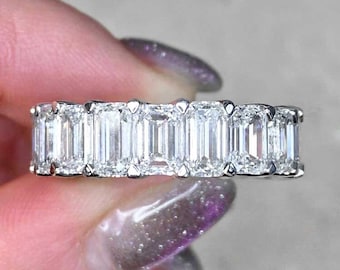9.53ct Emerald Cut Diamond Ring. Platinun Ring.