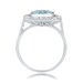 Aquamarine Diamond Halo and Platinum Engagement Ring image 3