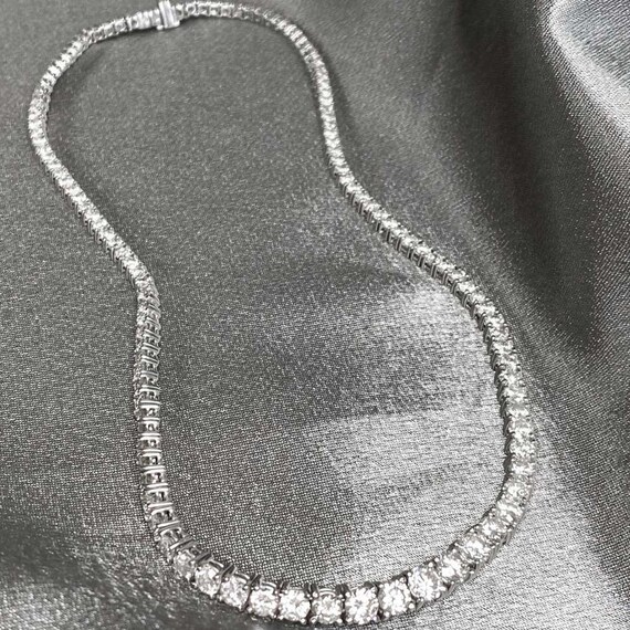 Vintage 8.50ct Round Brilliant Cut Diamond Neckla… - image 2