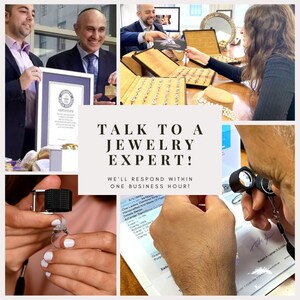 Afshin and Benjamin at Estate Diamond Jewelry Showroom with customer