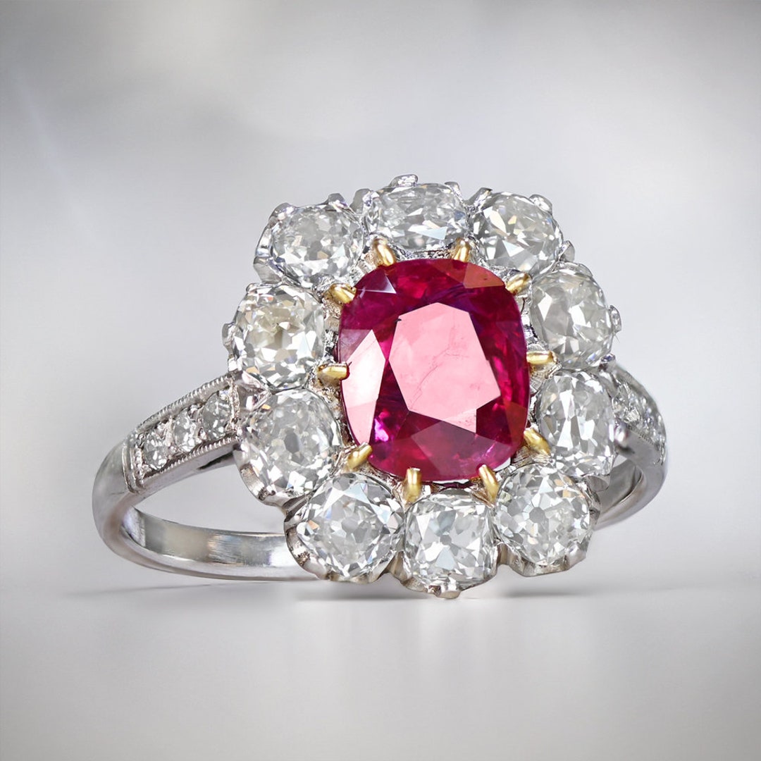 Unheated Genuine Ruby Ring 1.46-carat Ruby Ring - Etsy UK