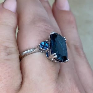 Cushion Cut Topaz Ring