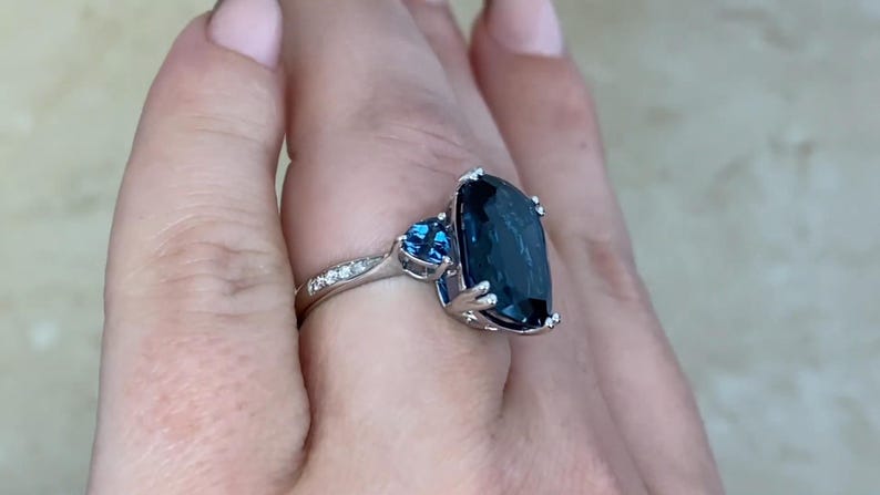 Cushion Cut Topaz Ring