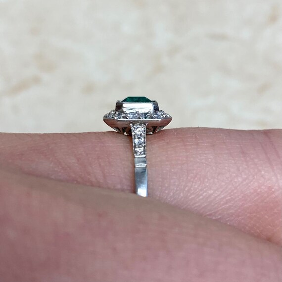 Sale - 0.63ct  Natural Emerald Cut  Ring. Bezel S… - image 7