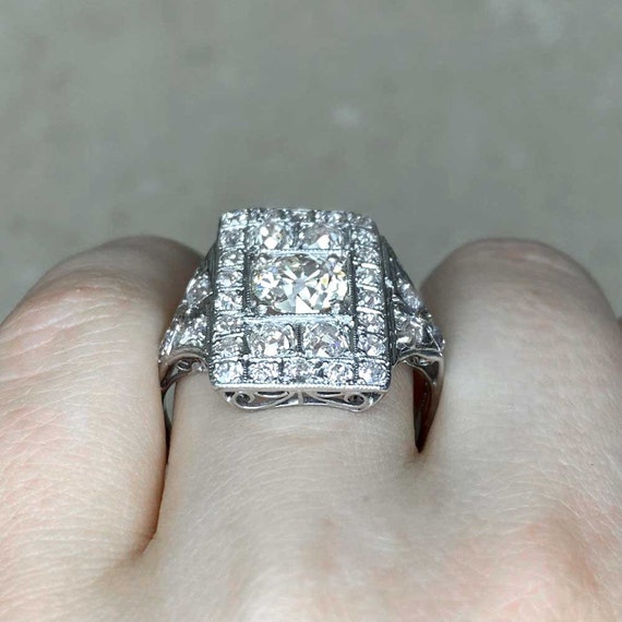 Antique Art Deco 1.45-Carat Diamond Ring, Circa 1… - image 8