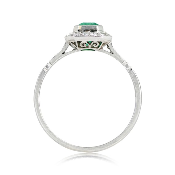 Sale - 0.63ct  Natural Emerald Cut  Ring. Bezel S… - image 3