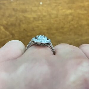 Octagonal Halo Diamond Ring