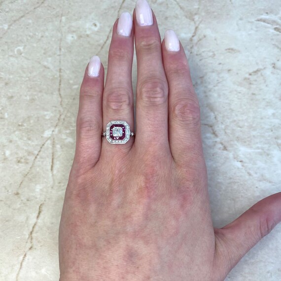 Sale - 0.50ct Asscher Cut Diamond Engagement Ring… - image 4