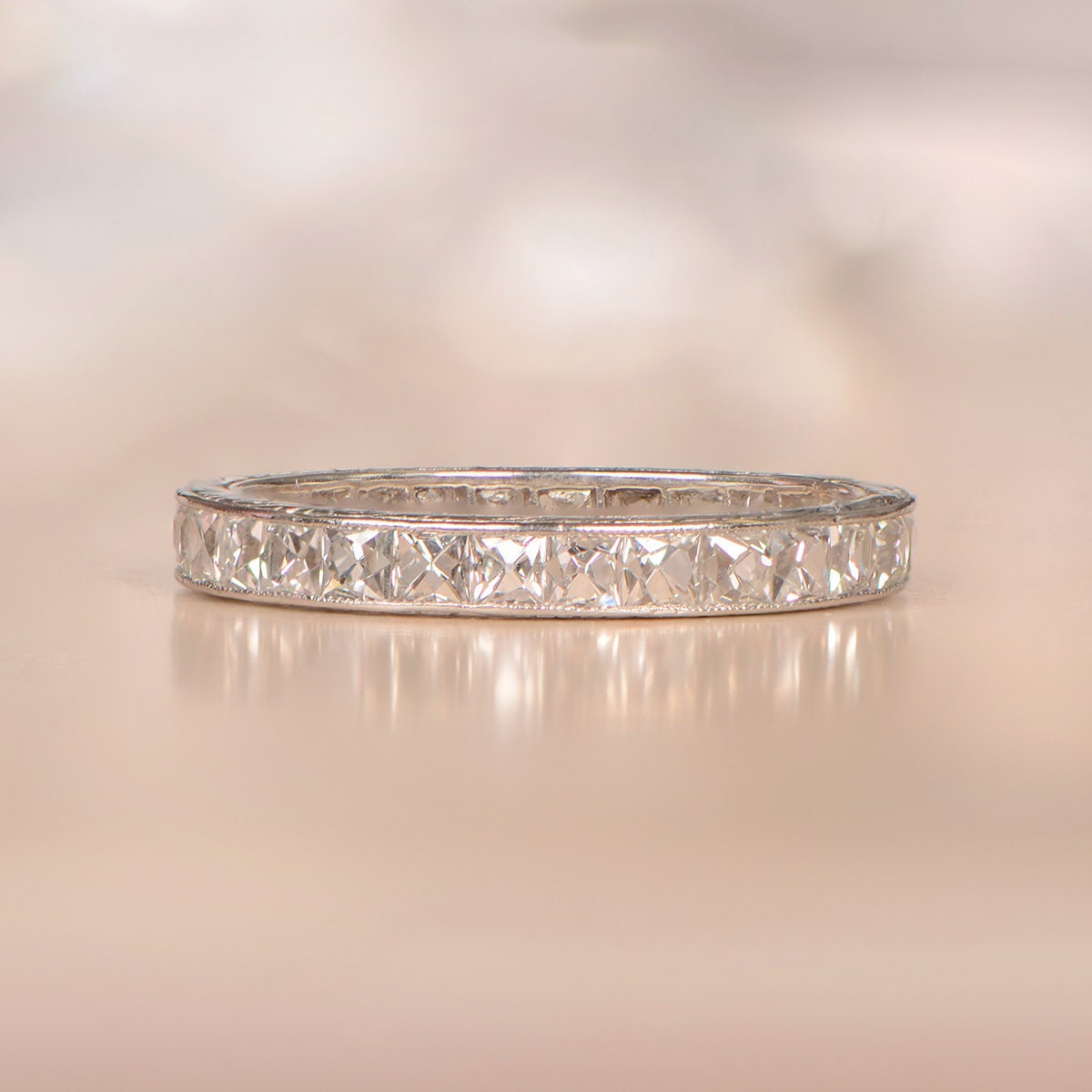 French cut cheap diamond eternity band
