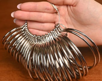 Professional Bangle Sizer Tool, Metal Bracelet Measuring Gauge, Jewelers Wrist Sizing Tool, Sizes 1-27, Bracelet Measuring Set