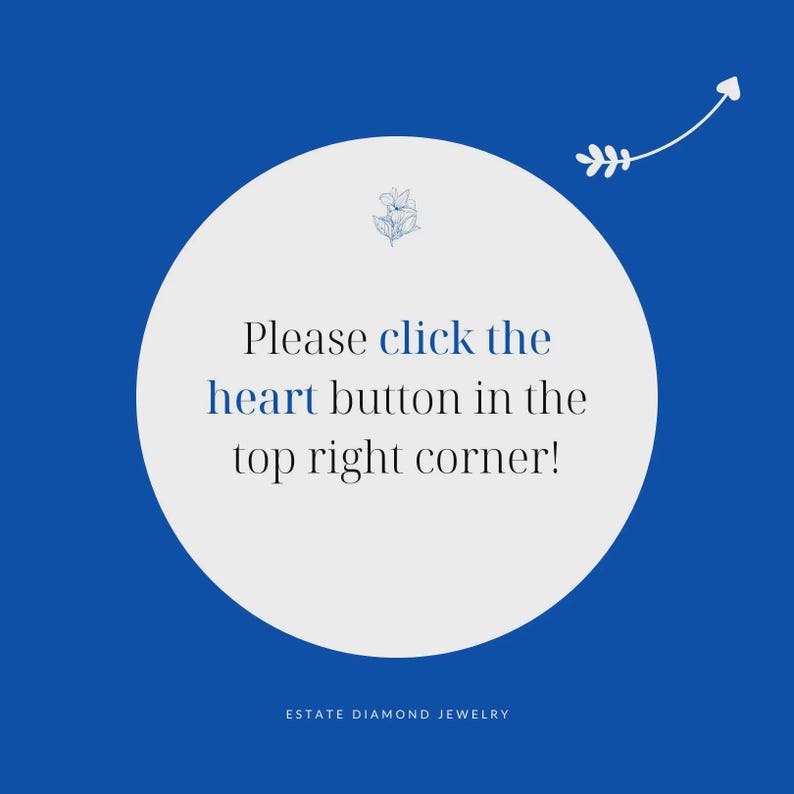 Favorite Button Click for Vintage Jewelry Shop on Etsy