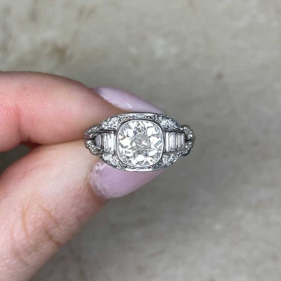 0.65ct Vintage Style Diamond Channel Wedding Band Antique Ring