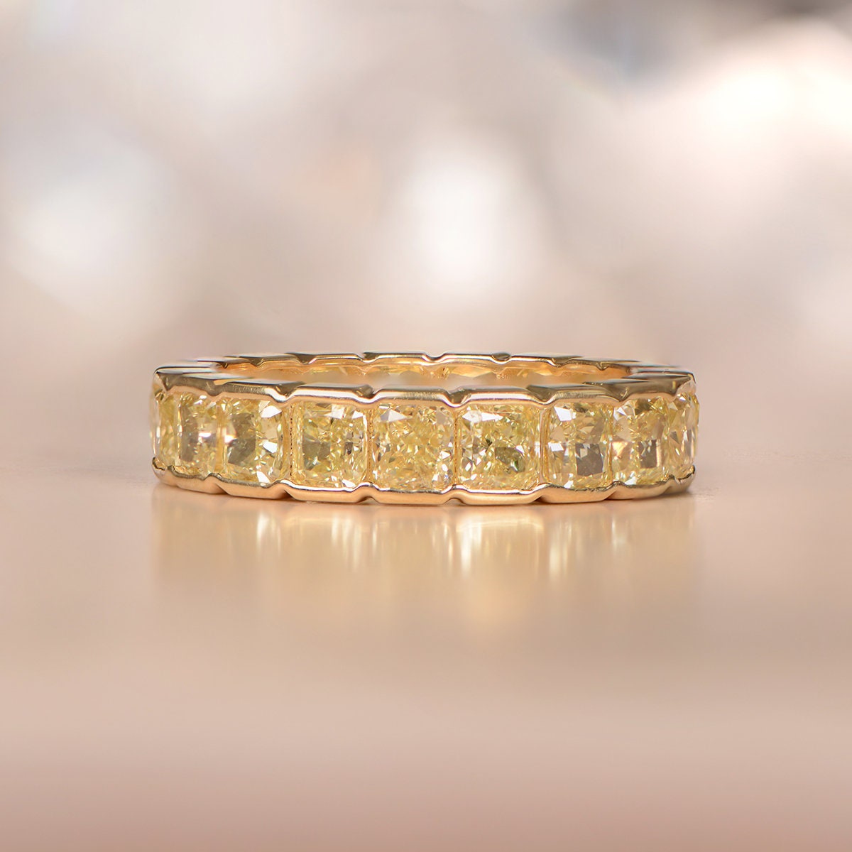 Yellow diamond eternity ring deals